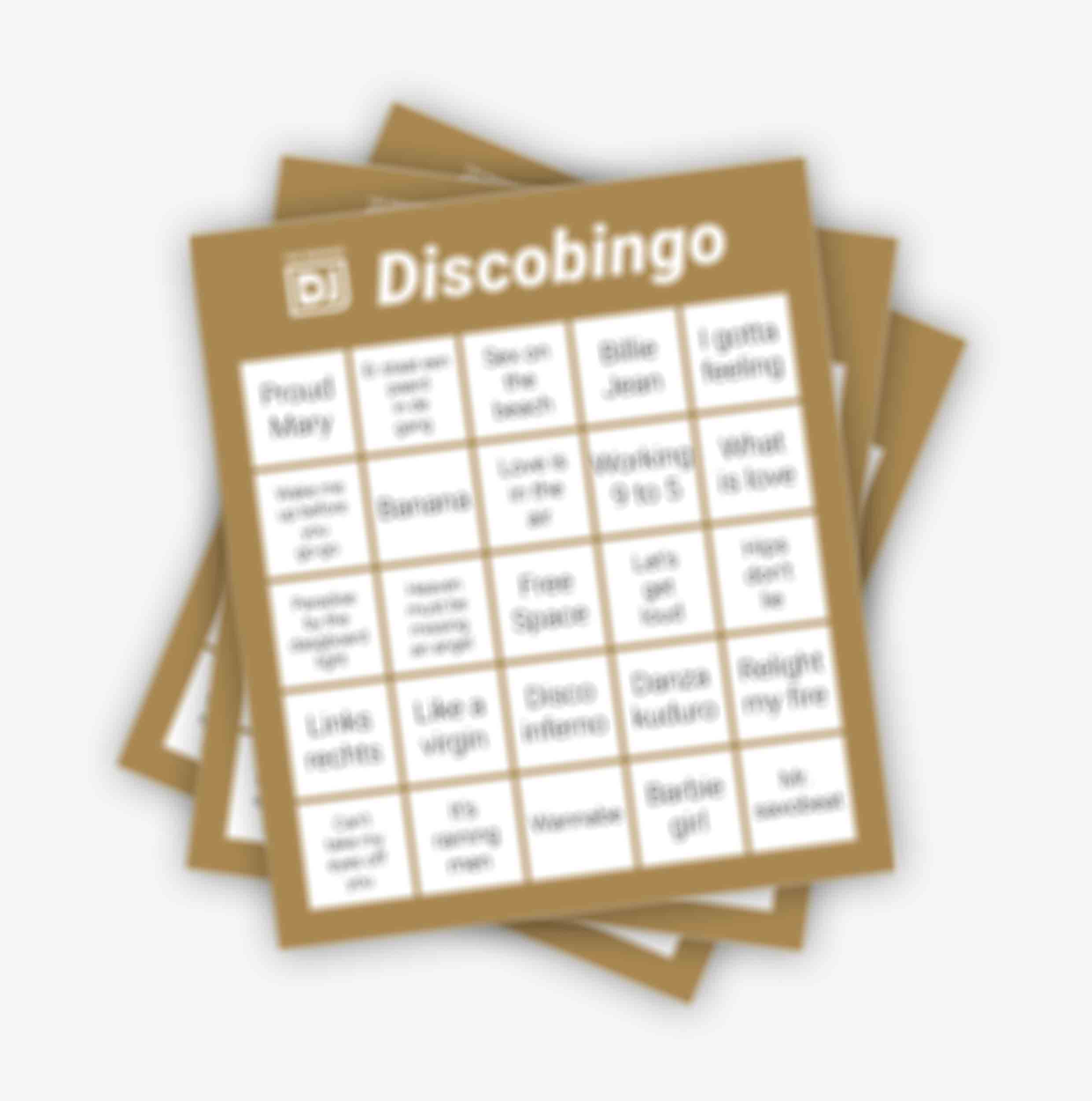 voorbeeld bingokaart