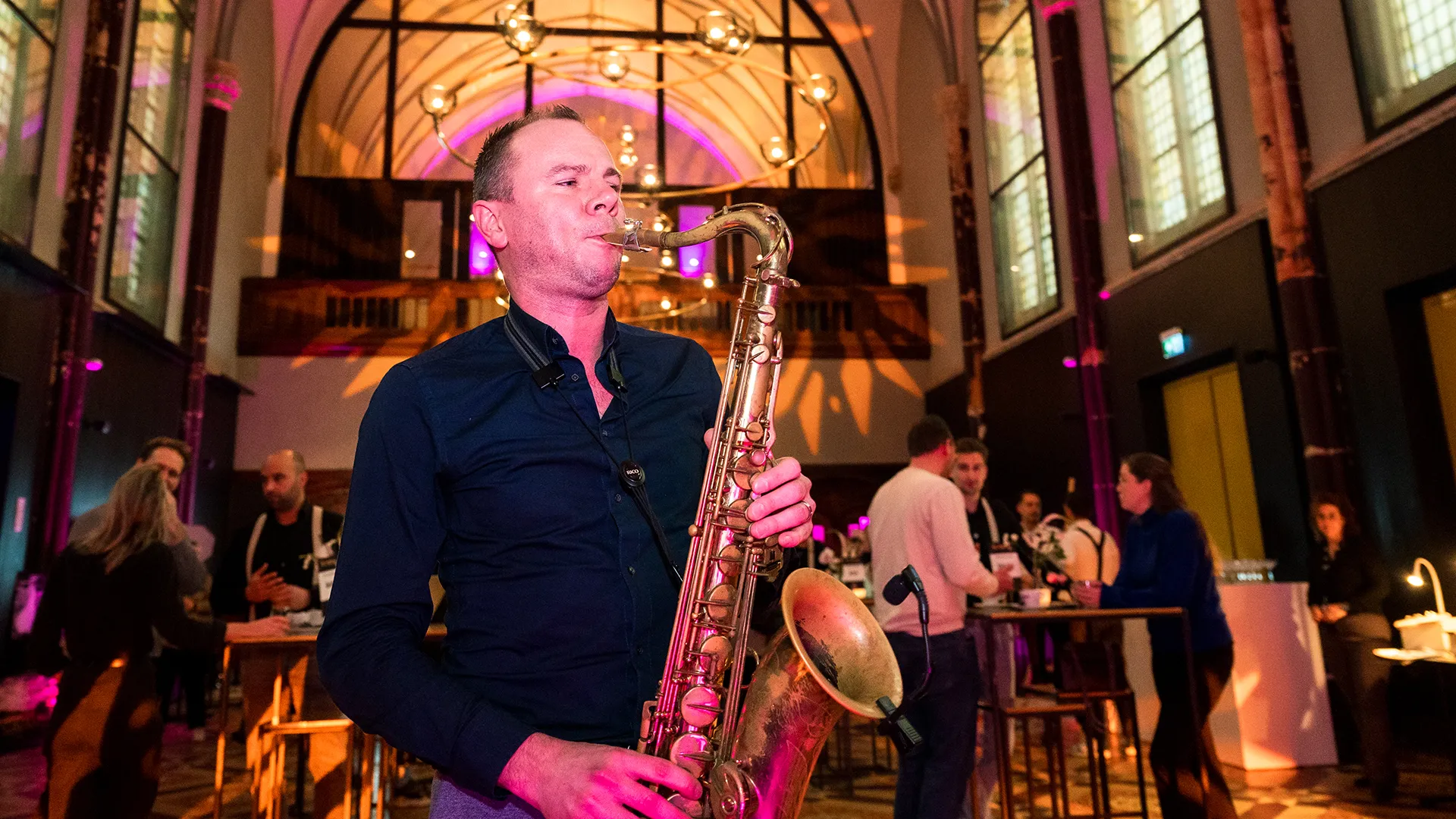 Saxofonist tijdens The Wedding Event